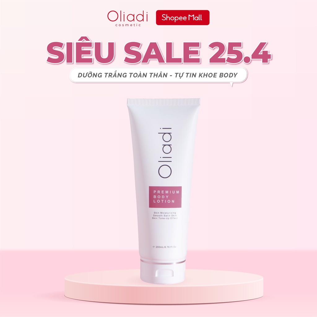 OLIADI - - Kem Body Oliadi Dưỡng Trắng Toàn Thân Với Công Nghệ Hạt Nano Phân Tử 200ml