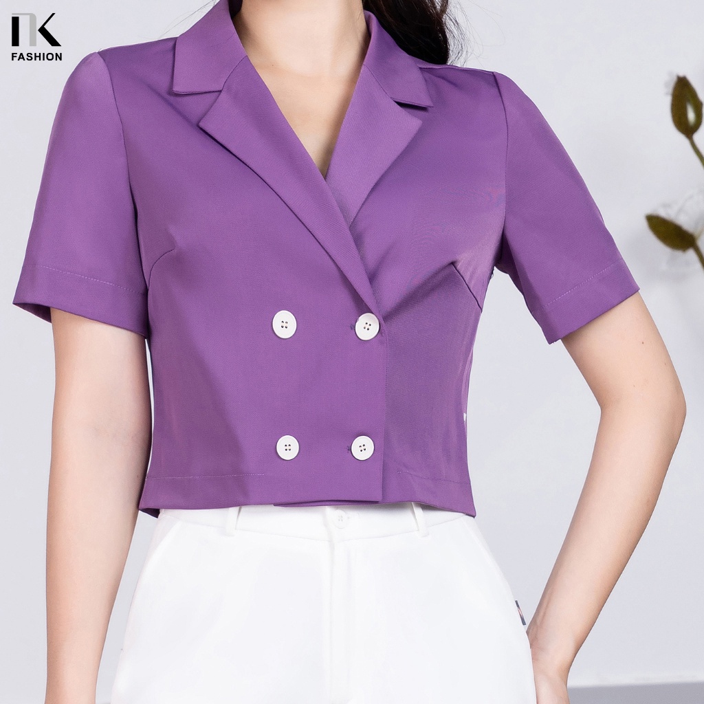 Áo Sơ Mi NK FASHION Thiết Kế Cổ Ve Kết Hợp Cúc Dọc Chất Liệu Nhập Hàn Cao Cấp Thanh Lịch NKSM2206009