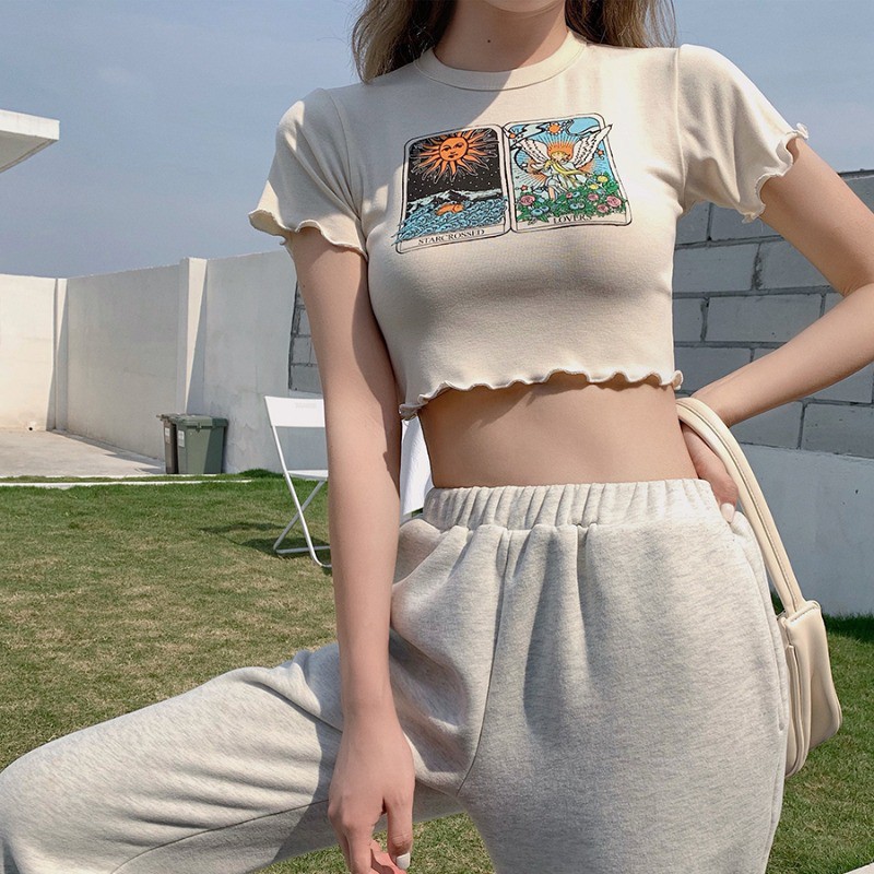 Áo thun croptop nữ tay ngắn Emilyshop