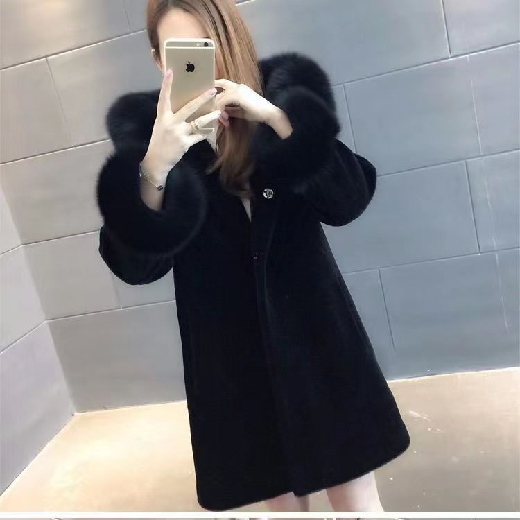 Áo Khoác Lông Cáo Có Mũ Trùm Đầu Phong Cách Mới