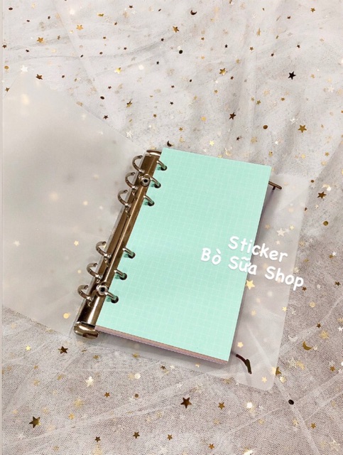 Giấy refill sổ còng A5 A6 màu pastel, ô vuông, kẻ ngang. Ruột giấy bấm lỗ sẵn dùng cho planner a5 a6