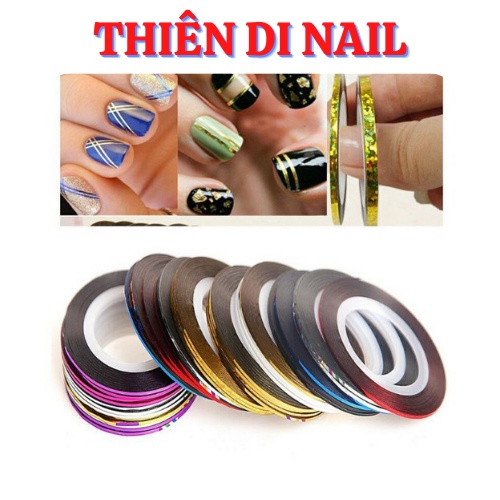 Dây kim tuyến trang trí móng 30 cuộn đủ màu Thiên Di Nail