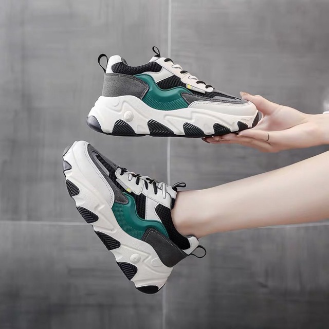 Giày Sneaker Nữ 💖FREESHIP💖 Giày Thể Thao Phối Màu- Giày Nâng Chiều Cao 3cm | BigBuy360 - bigbuy360.vn