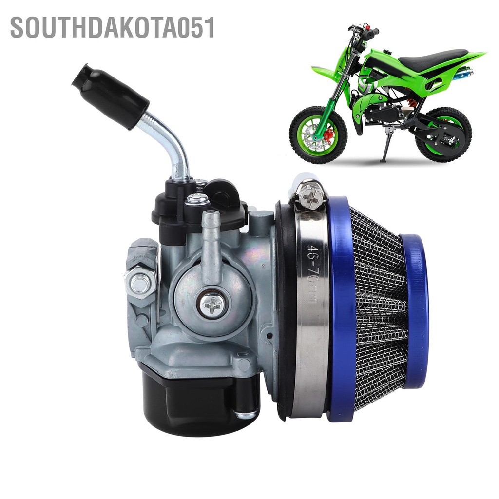 Hàng HOT Bộ chế hòa khí xe máy với bộ lọc gió thay thế cho động cơ 2 thì 49cc 66cc 70cc 80cc【Southdakota051】