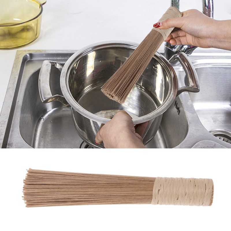 Chổi dùng để rửa chảo nồi chất liệu bằng tre kiểu truyền thống dài 7 inch