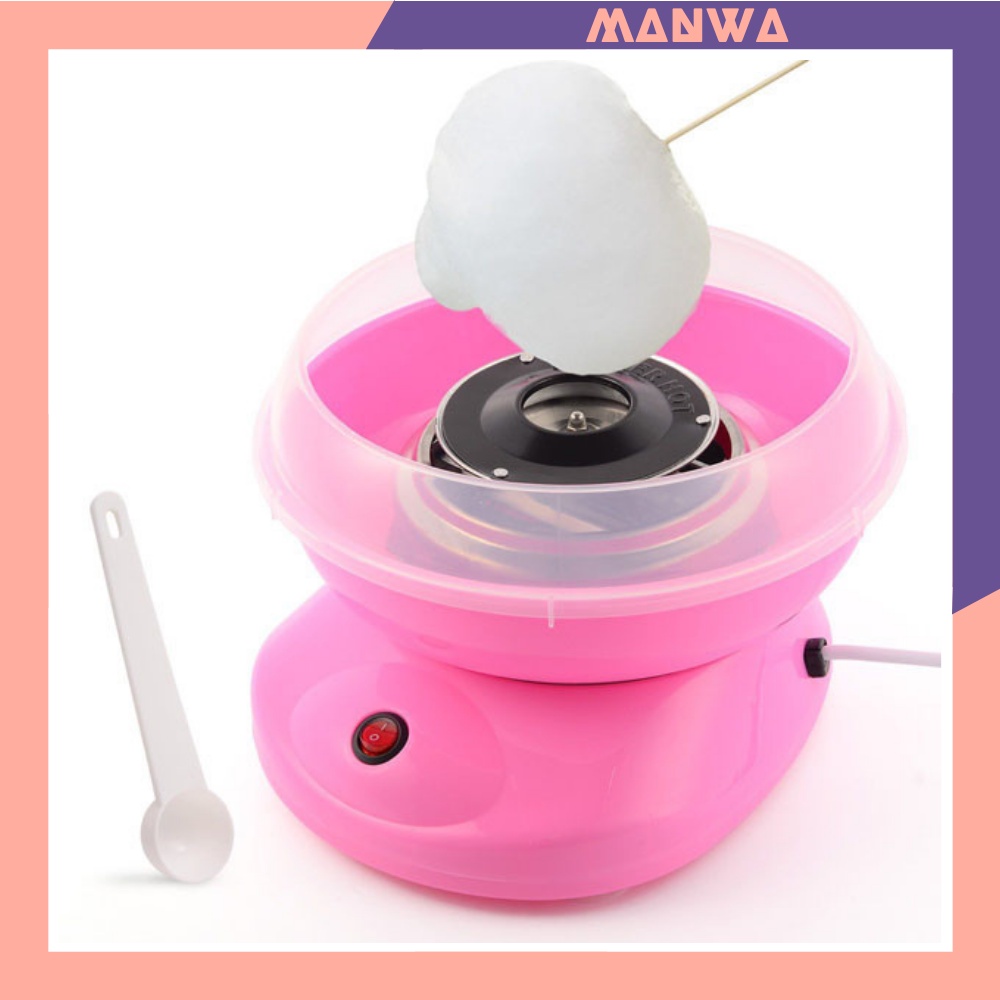 Máy làm kẹo bông gòn mini thông minh cho bé tặng 1 muỗng ,10 que quấn kẹo Cozzy Home
