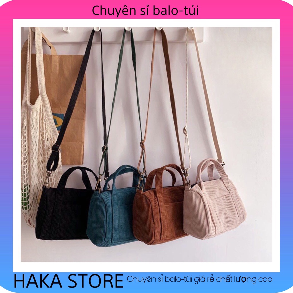 Túi xách nữ túi đeo chéo nữ mini chất nhung tăm đẹp đi chơi đi du lịch cao cấp thời trang hàn quốc dễ thương giá rẻ