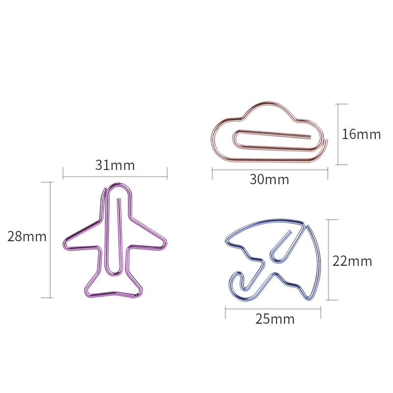 [LIFEMC02BPABAU -10% đơn 250K] Ghim vòng kẹp giấy kim loại nhiều hình Deli - 1 set 12 chiếc - 55/56/57