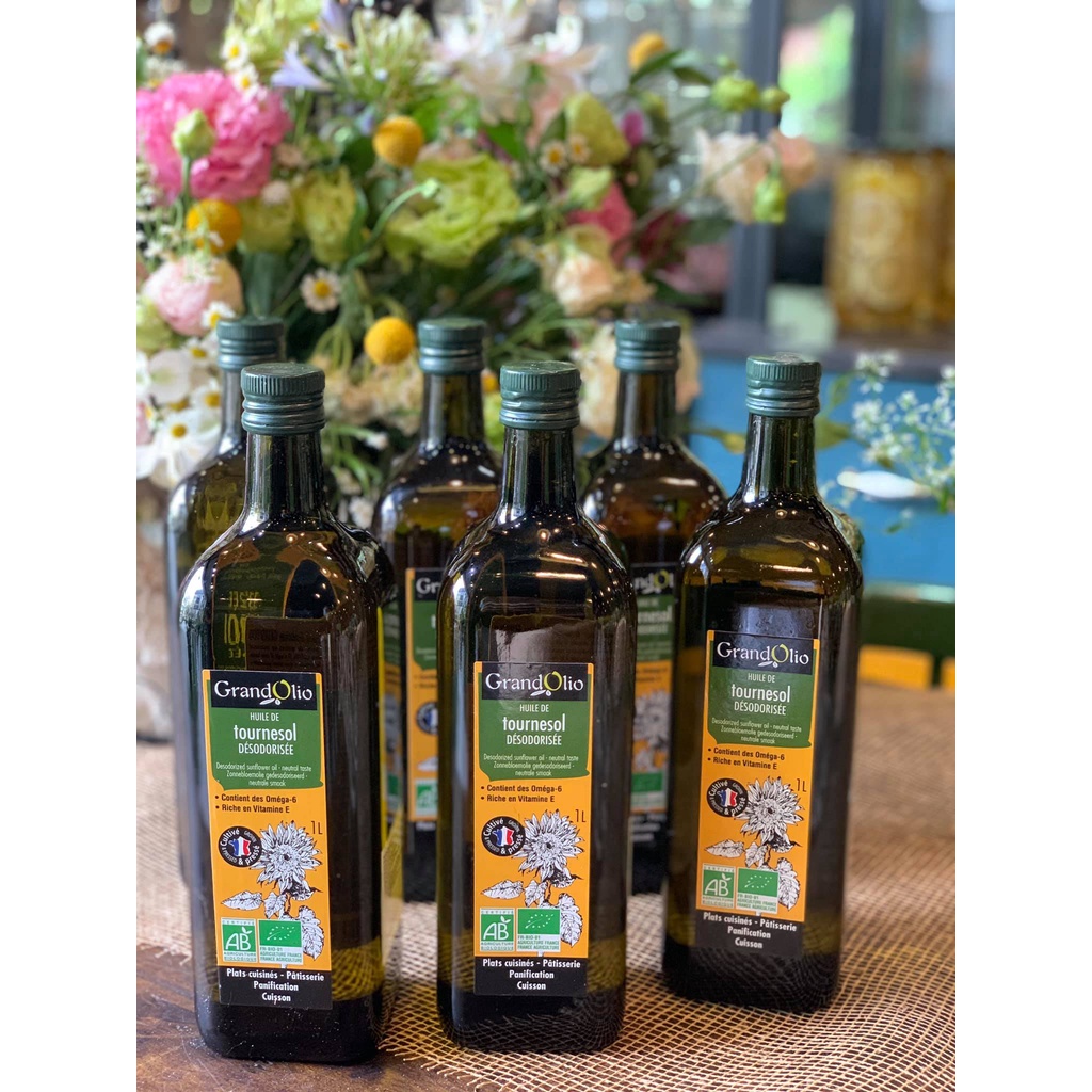 Dầu ăn hướng dương hữu cơ Grand Olio 1L