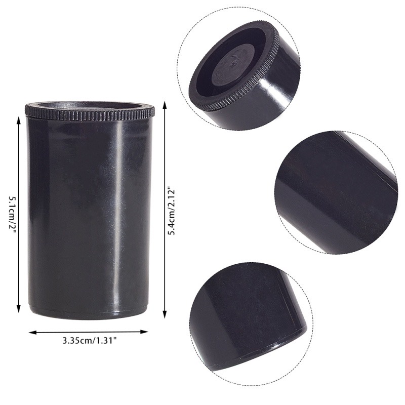 Hộp nhựa đựng film máy ảnh - Màu đen - Kín Sáng