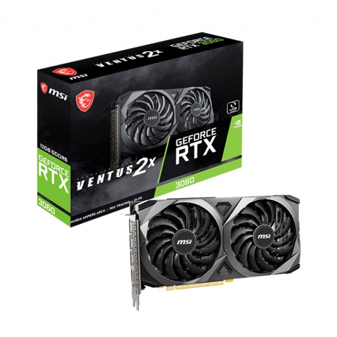 Card màn hình MSI GeForce RTX 3060 VENTUS 2X (LHR) OC 12G V2 NEW chính hãng bảo hành 36T