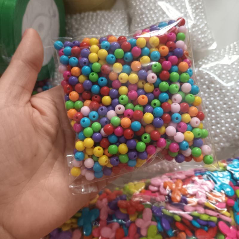 túi 100g hạt nhựa nhiều màu size 5li