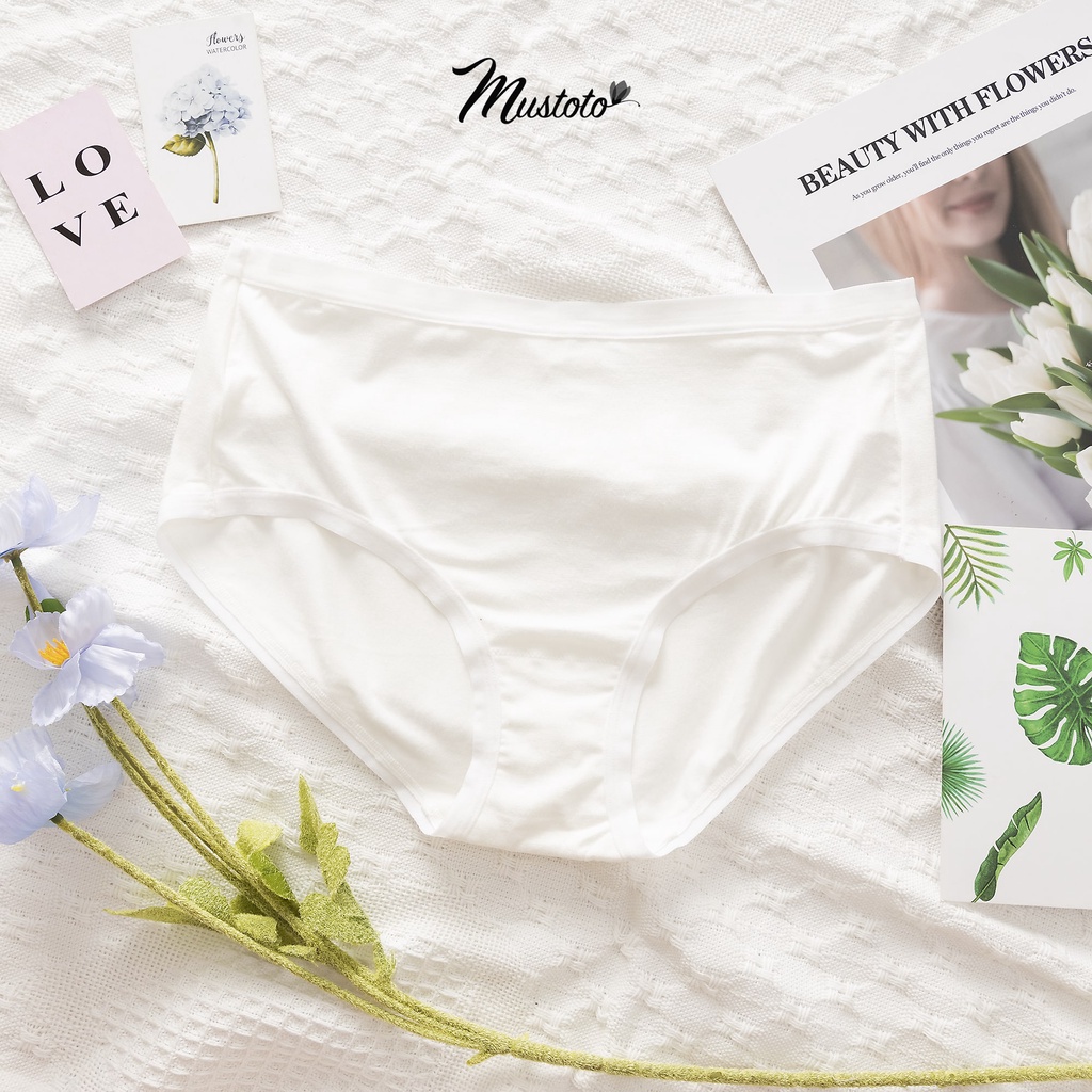 Combo 4 Quần Lót Nữ Trơn Lưng Cao Bamboo Kháng Khuẩn (Mustoto MQ51)
