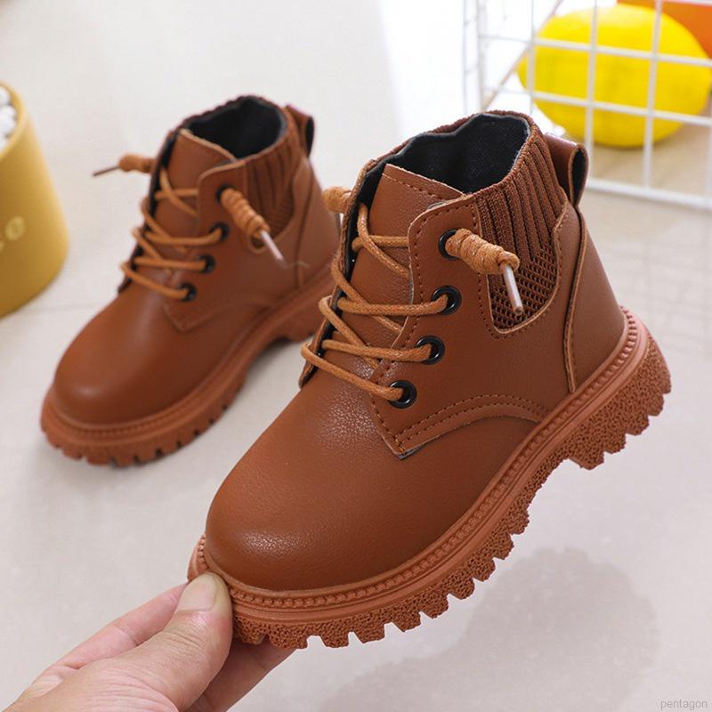 Giày bốt Martin đế mềm chống trượt thoáng không thấm nước dành cho bé
