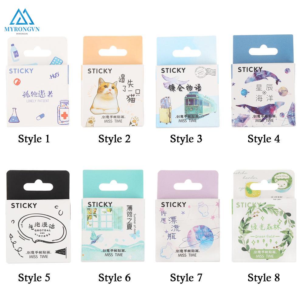 Bộ 46 Miếng Dán Trang Trí Sổ Tay / Ván Trượt / Nhật Ký Họa Tiết Hoạt Hình Chống Thấm Nước Diy