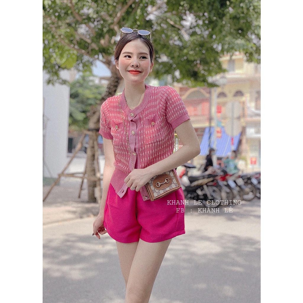 Áo len mongtoghi nhũ hồng