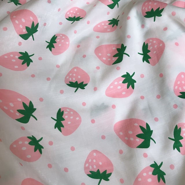 vải đũi xước quả dâu tây to cuống xanh