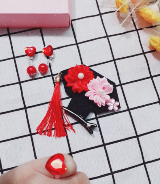Combo mấn, kẹp, nhẩn, bông tai cho bé