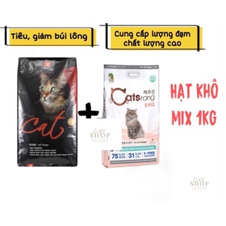 Thức ăn hạt cho mèo gói 1kg mix catsrang + cat's eye
