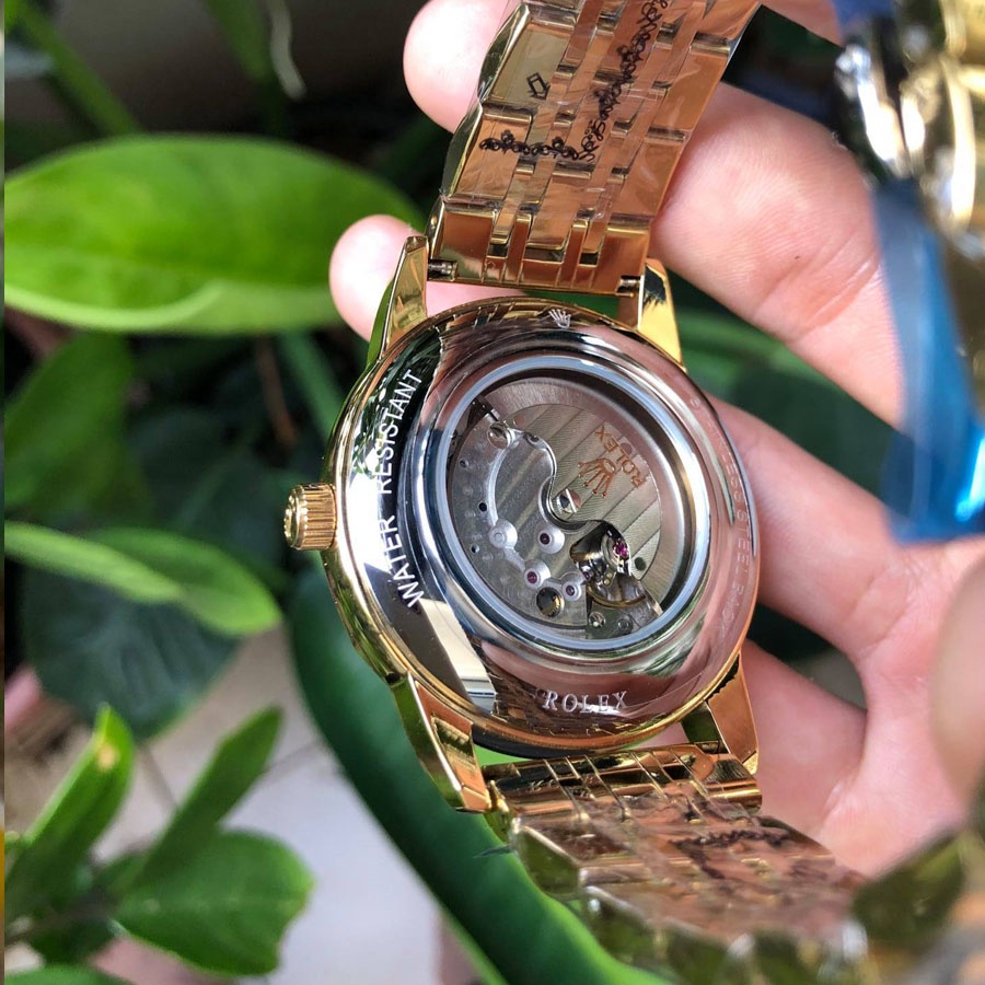 Đồng hồ Rolex hàng Nhật nam máy cơ mạ vàng dây kim loại Automatic size 40mm 41mm