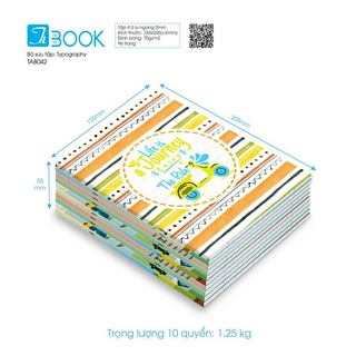 10 cuốn tập học sinh typography hiệu tabook, 96 trang đl70, kẻ ngang