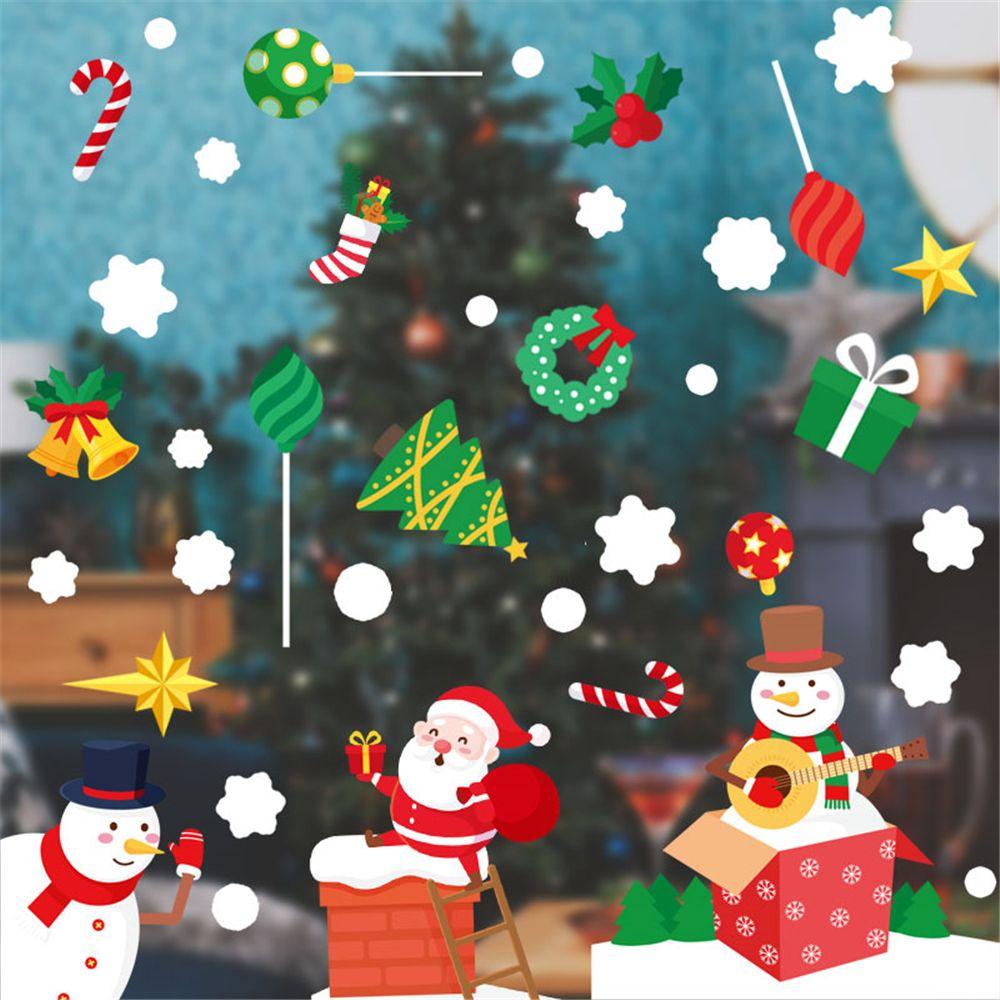 1 Sticker Dán Cửa Sổ Trang Trí Giáng Sinh DIY