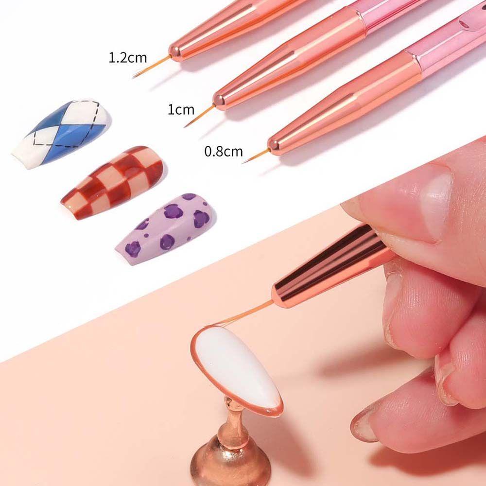 Cọ Trang Trí Móng Tay Nghệ Thuật 3D Với Dây Kéo Siêu Mỏng Tiện Dụng