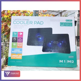 Đế Tản Nhiệt Laptop M2 2FAN LED BLUE