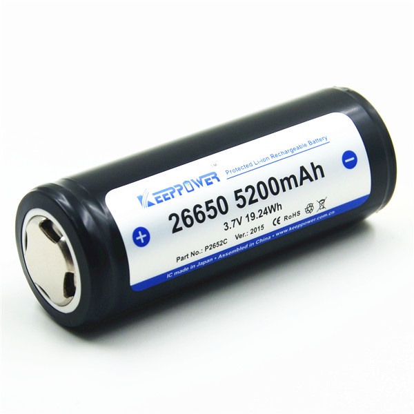 Pin 26650 KeepPower 5200mAh 3.7V Pin sạc cao cấp