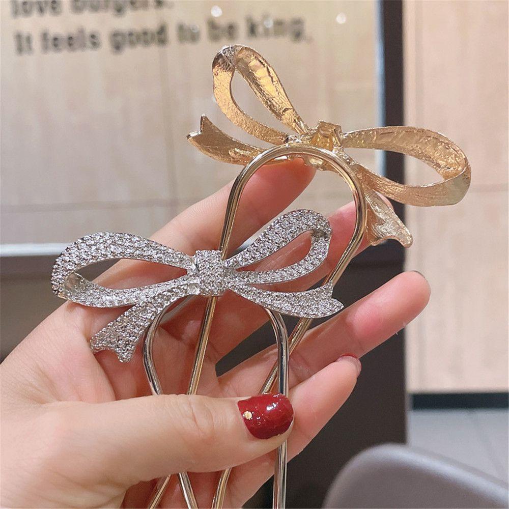 Trâm Cài Tóc Chữ U Bằng Kim Loại MIHAN1 Dành Cho Cô Dâu