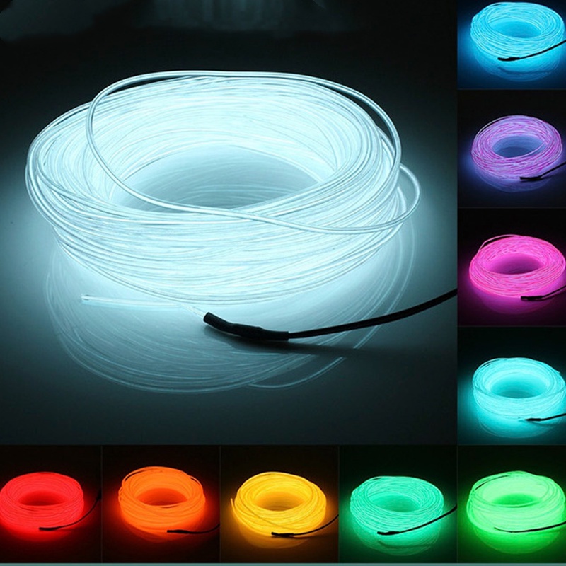 1/3/5m Dây Đèn LED Neon EL Mềm Linh Hoạt Chống Nước 3 Chế Độ Trang Trí Cho Xe Hơi/Nhà Cửa/Tiệc Tùng | BigBuy360 - bigbuy360.vn