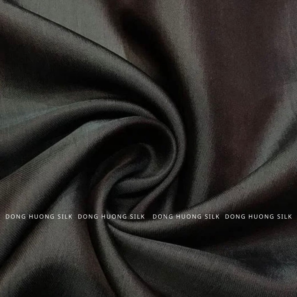 Vải Áo Dài Hà Đông,Quà Tặng vải Lụa Cao Cấp,Lụa satin trơn Đen