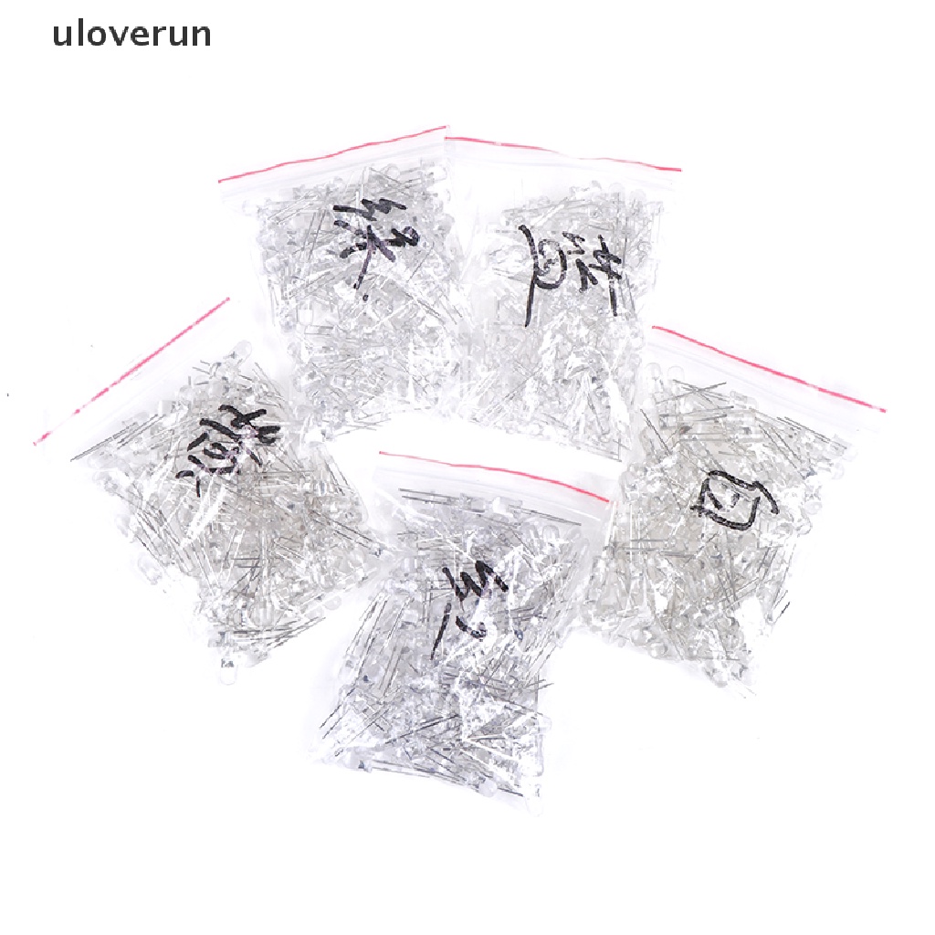 Set 100 Đèn LED Diode 5mm Ánh Sáng Trắng / Xanh Lá / Đỏ / Xanh Dương / Vàng Chuyên Dụng