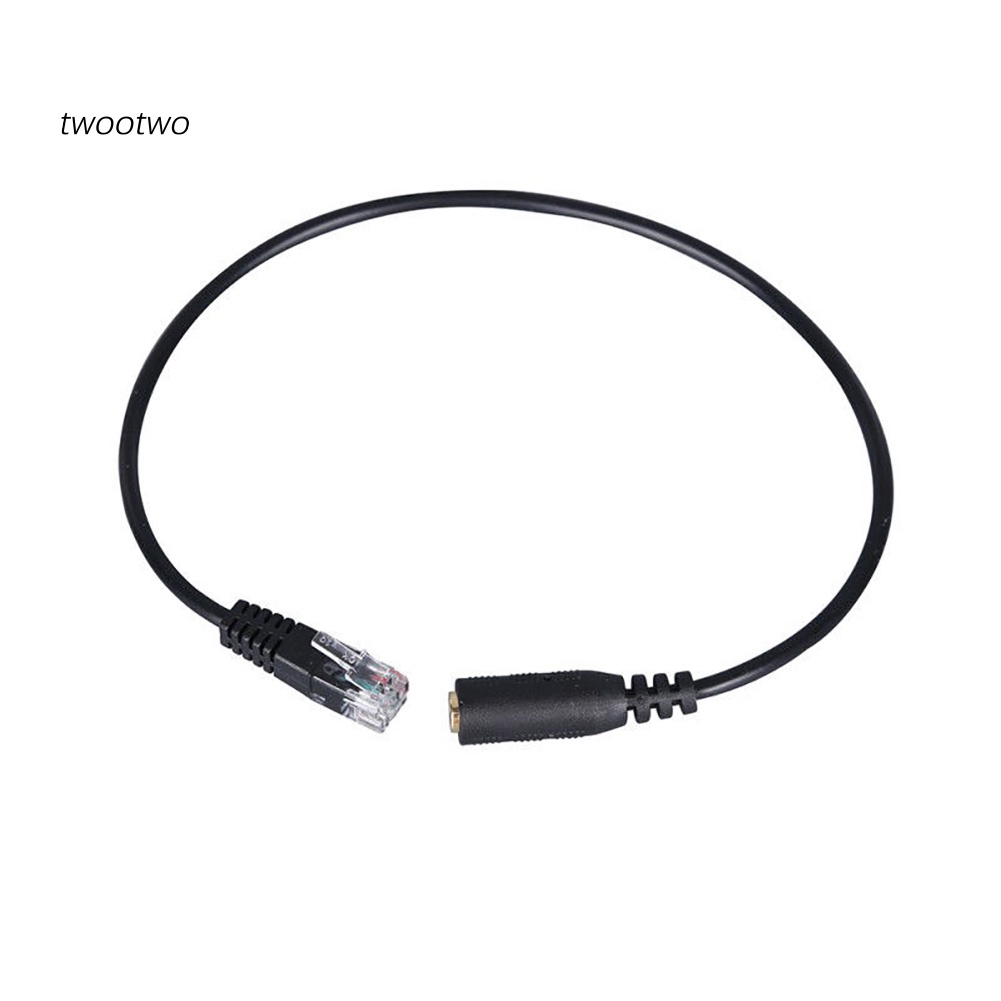 Haio| Dây Cáp Chuyển Đổi Tai Nghe Điện Thoại 3.5mm Sang RJ9 30cm