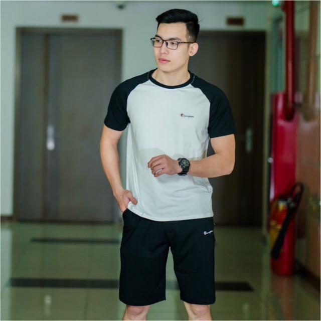 Bộ Quần áo thể thao trơn cotton thun lạnh - bộ thể thao nam trơn siêu men