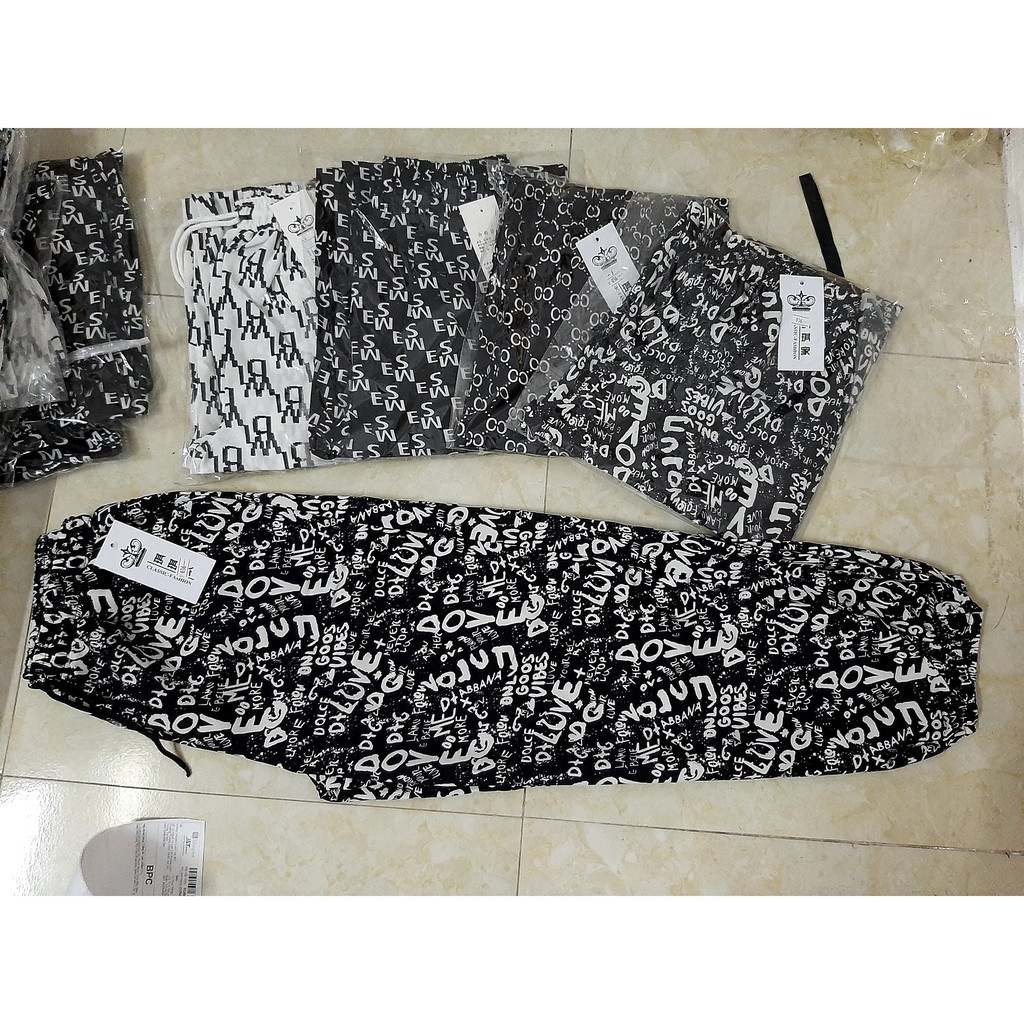 Quần Lụa Nữ Jogger Bo Gấu Phom Rộng Mặc Nhà Thoải Mái Freesize Bigsize
