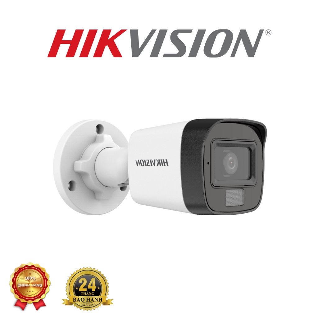 CAMERA HIKVISION 2MP FULL HD TÍCH HỢP MICRO - ĐÈN TRỢ SÁNG HỒNG NGOẠI & ĐÈN ÁNH SÁNG TRẮNG DS-2CE16D0T-LFS