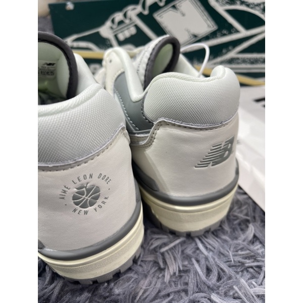 Giầy Thể Thao NB 550 Alme Leon Dore White Grey Bản Best 2022 |Đế Gỗ |Dập Code