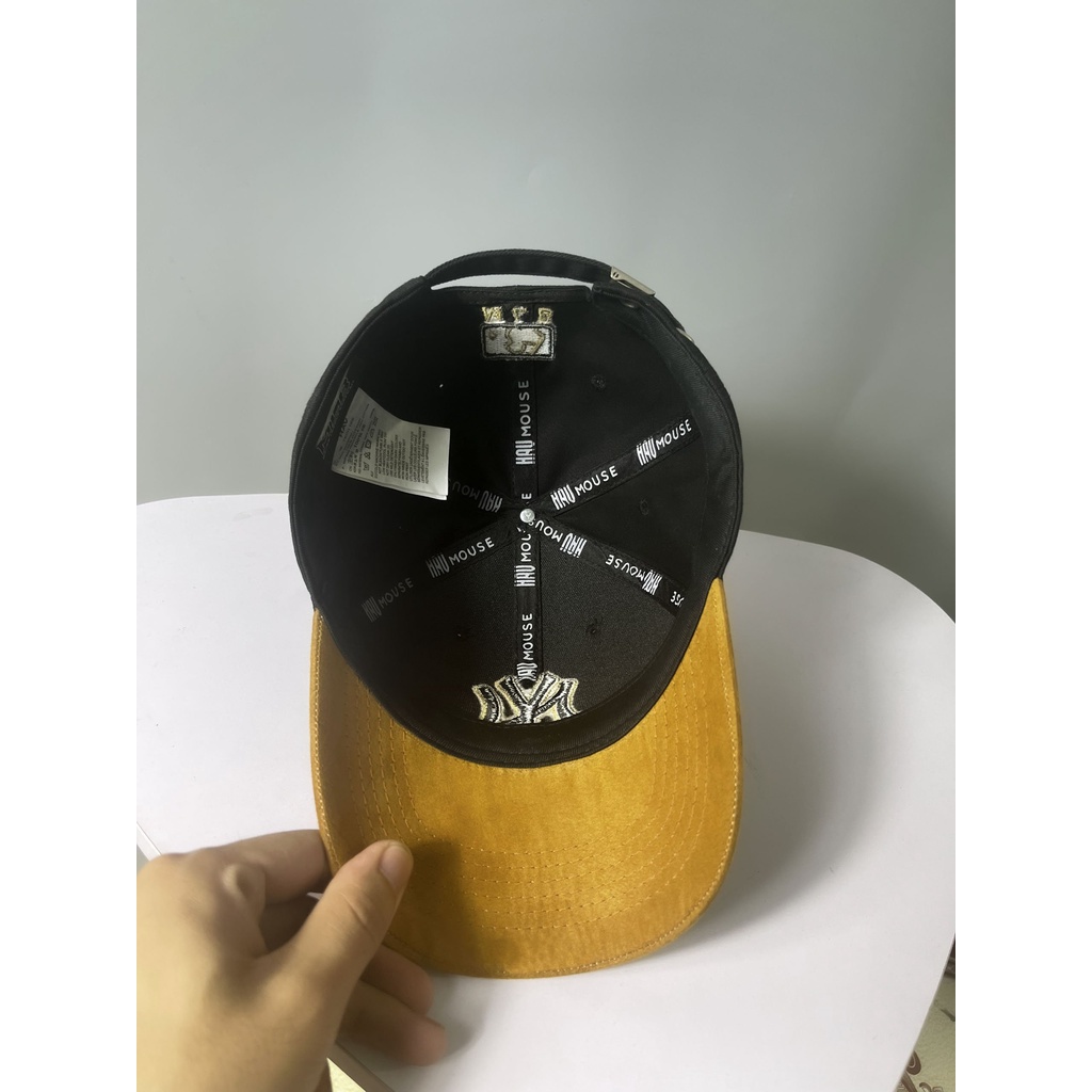 Mũ lưỡi trai, nón NY mix da lộn đen nâu logo cao cấp, hàng thiết kế xuất khẩu, dành cho mọi lứa tuổi cả nam và nữ.