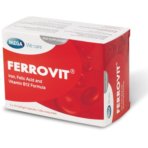 Viên Bổ Máu Ferrovit MEGA  (5 vỉ x 10 viên)