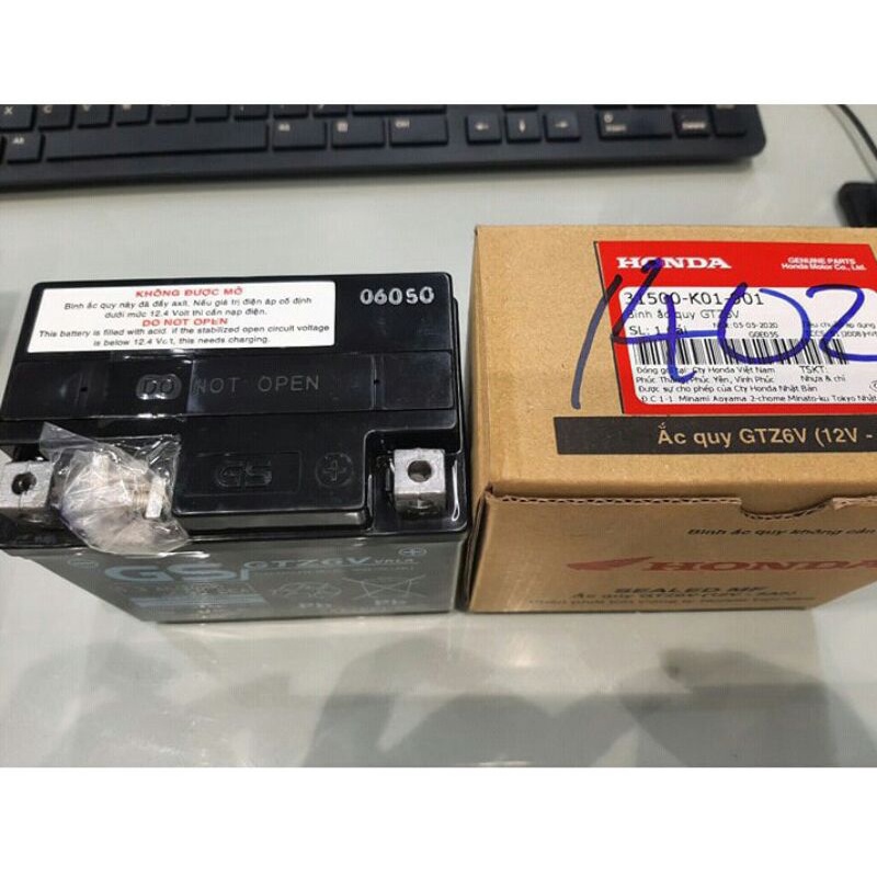 Ko1bình ắc quy GS GTZ6v chính hiệu honda