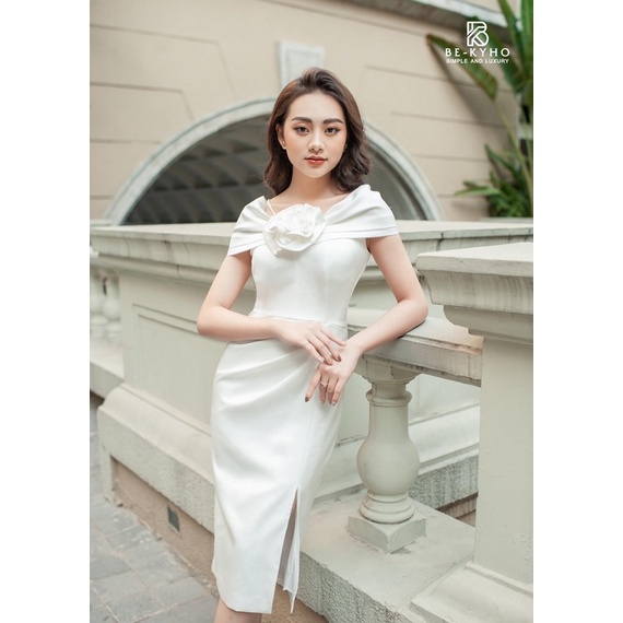 Đầm thiết kế lụa cao cấp sale