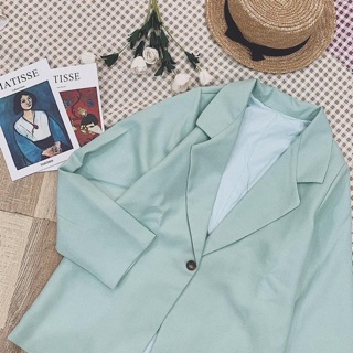 ÁO BLAZER XANH MINT