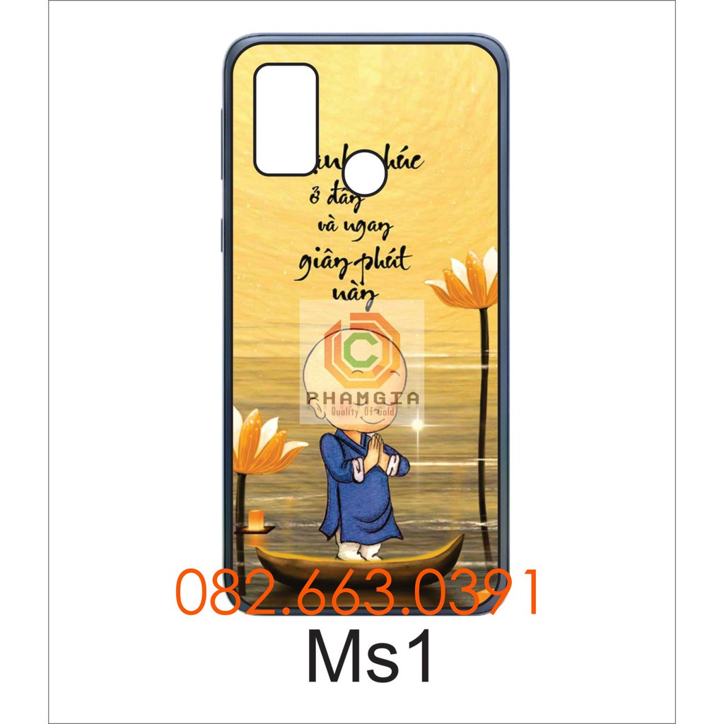 Ốp lưng Vsmrt Joy 4 dẻo in hình thư pháp hoa sen, chú tiểu đẹp