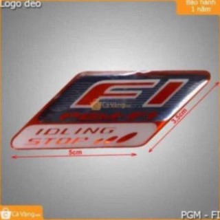 Logo dẽo PGM-FI dán trang trí cho nhiều xe máy 5cmx3,5cm loại tốt giá rẻ