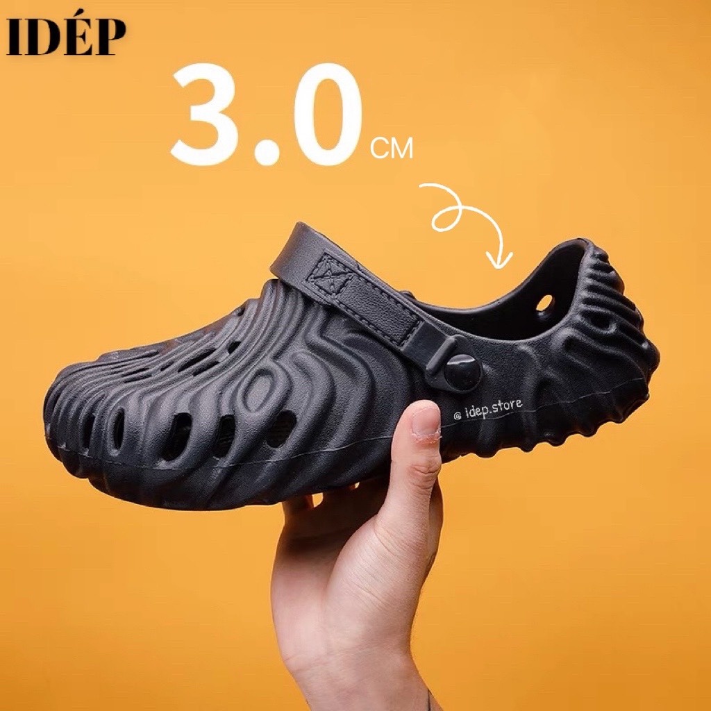 Dép sục lười nam lỗ gợn sóng đi biển Pollex Clog EVA đi biển- Giày sandal bít mũi nam EVA siêu nhẹ đi mưa GL059 - iDép