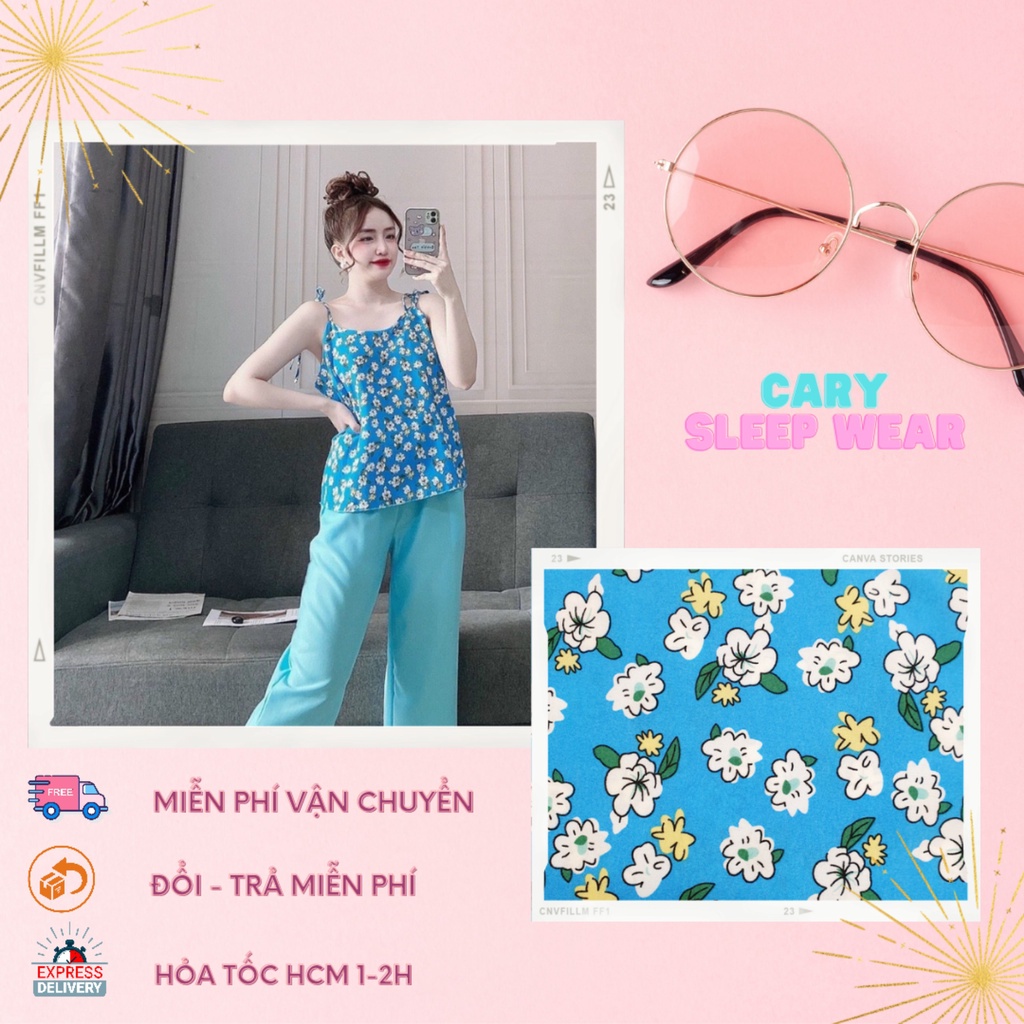 Bộ ngủ lụa tay cánh tiên phối ren nhiều màu đơn giản siêu xinh mềm mịn CARY