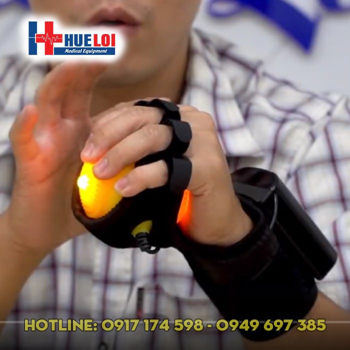 Máy massage rung và hồng ngoại tập tay cho người bệnh tai biến, Bóng rung tập kích thích cơ tay, Bóng rung hồng ngoại