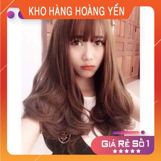 Giá sỉ tóc giả cả đầu sợi lụa tổng hợp cao cấp tặng lưới chụp tóc
