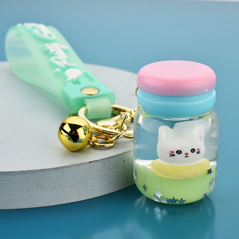 Móc khóa cute độc đáo hình bình nước thú cưng đẹp phong cách độc lạ bền đẹp.